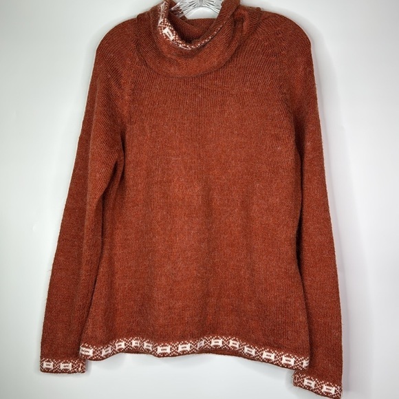 The Alpaca Connection Alpaca Blend Rust Orange Full Zip Sweater XXL - Picture 4 of 9